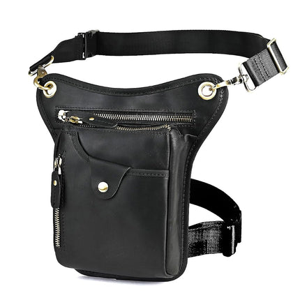 Le'aokuu Mens Genuine Leather Messenger Shoulder B