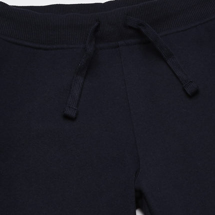 Nautica Little Girls' Fleece Sweatpants, Functional Pockets, Elastic Waistband & Drawstring Closure, Navy, 12-14