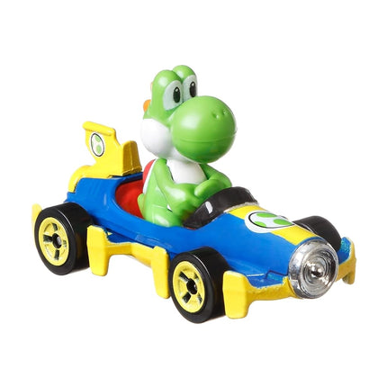 Hot Wheels Mario Kart Yoshi with Mach 8 Racer