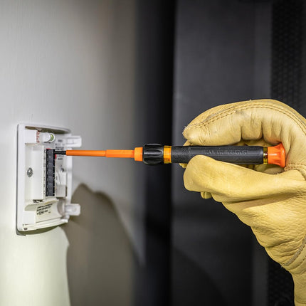 Klein Tools 32584INSR Precision 8-in-1 Screwdriver Set with Case, 1000V Rated Insulated Set with Phillips, Slotted and Tamperproof TORX Tips