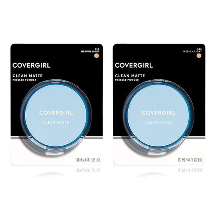 COVERGIRL Clean Matte Pressed Powder, 1 Container (0.35 Oz), Classic Ivory Warm Tone, Oil Control Face Powder, Fragrance Free (Packaging May Vary)