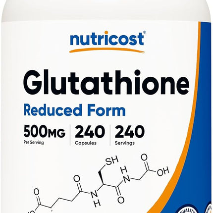 Nutricost Glutathione Capsules 500mg, 240 Capsules