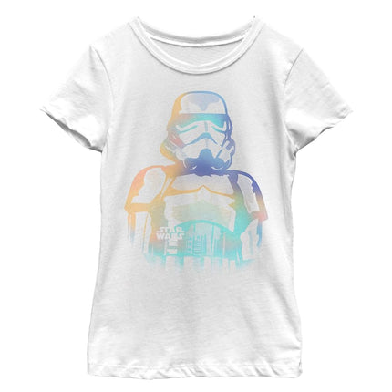 STAR WARS Girls T-Shirt, White // Troop Shine, X-S