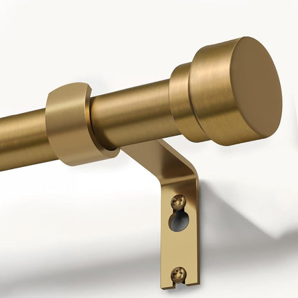 Lootkell Warm Gold Curtain Rods for Windows 72 to 