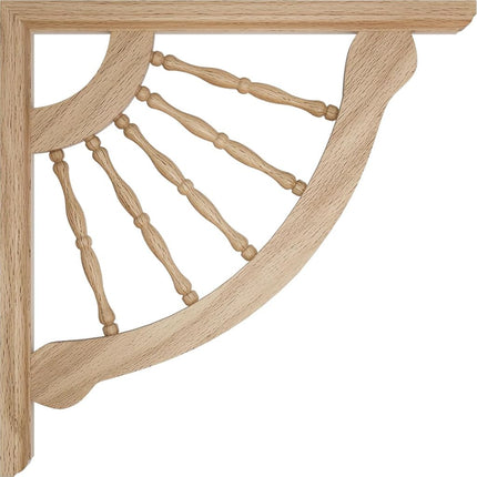 Ekena BKT01X12X12CRRO 1 1/2" W D x 12" H Crendon Wagon Wheel Bracket, Red Oak
