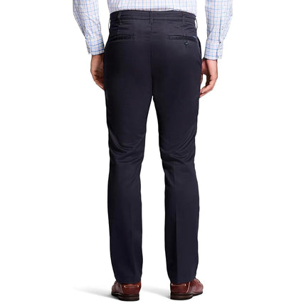 Pantalon Chino Coupe Droite à Devant Plat Extensible Performance pour Homme IZOD, Marine, 38W x 30L