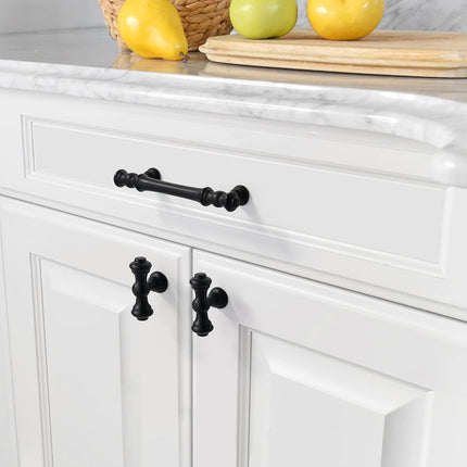 Asidrama 10 Pack 3.75 Inch(96mm) Matte Black Kitchen Cabinet Handles, Cabinet Pulls Kitchen Cabinet Hardware for Cupboard Drawer Handles Dresser Pulls, A0018