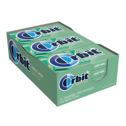Wrigleys Orbit Sweet Mint Sugarfree Chewing Gum 14 Piece Pack Box Of 12 Packs