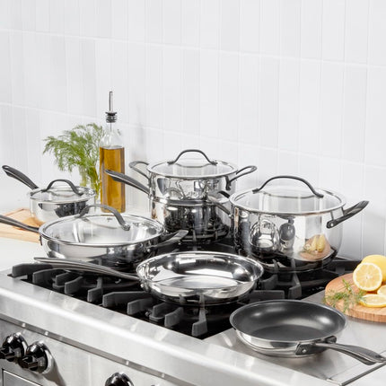 Batterie de cuisine 11 pièces en acier inoxydable et finition titane brossé Radiant PRO de Cuisinart