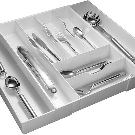 Dial Industries Expand-A-Drawer Cutlery Tray, Whit