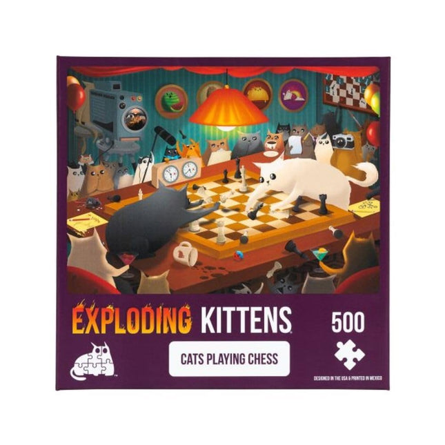 Spicy Scream Jigsaw Puzzle by Exploding Kittens - 500 Pieces Ideal for Adults, Teens, and Kids - A Funny and Artistic Cat-Themed Puzzle