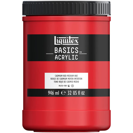 Liquitex Basics Acrylic Paint 32-Ounce Jar, Cadmiu
