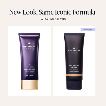 Westmore Beauty Body Coverage Perfector 3.5 Oz (Natural Radiance) - Leg and Body Makeup, Tattoo Cover Up, Waterproof and Sweat Proof