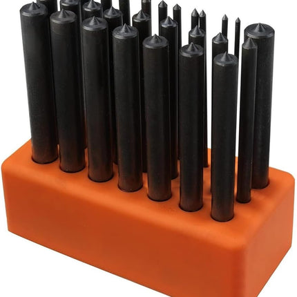 NEIKO 02621A Transfer Punch Set with Premium Heat-Treated Alloy Steel Punches, Hole-Punch Set, Punch Sizes 3/32" to 1/2", 28-Piece Kit