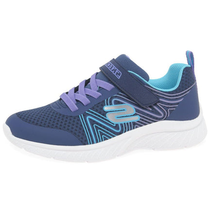 Skechers Unisexe Enfant Microspec Plus - Swirl Sweet Baskets, Marine/Multi, 13 Enfant