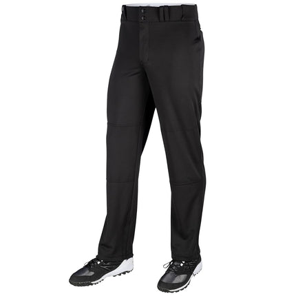 Pantalon de baseball CHAMPRO ample pour garçon à bas ouvert avec entrejambe ajustable et zone de glisse renforcée Noir