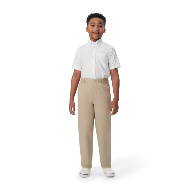French Toast Husky Boys' Pull-on Pant, Khaki, 12H