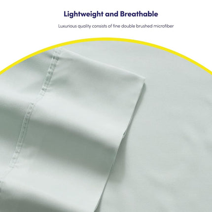 Sweet Home Collection Quality Deep Pocket Bed Sheet Set-2 Extra Pillow Cases, Value, Twin XL, Mint, 4 Piece