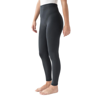 MUK LUKS Women's 2 Pack of Leggings Hosiery, Charcoal/Black, Medium/Large (Pack of 2)
