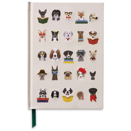 RIFLE PAPER CO. Studious Dogs Embroidered Journal 