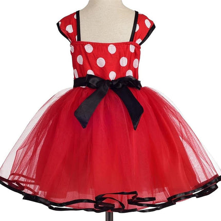 Dressy Daisy Toddler Girls Polka Dots Tulle Dress, Red, Size 2