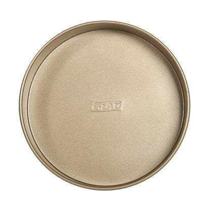Glad Round Baking Pan Nonstick-Heavy Duty Metal Bakeware for Cakes and Desserts, Gold