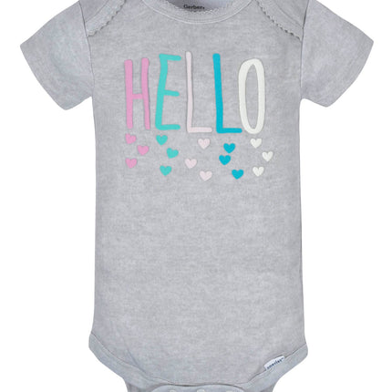 Paquete de 8 pañaleros de manga corta unisex para bebé Gerber, diseño Nubes, de 3 a 6 meses