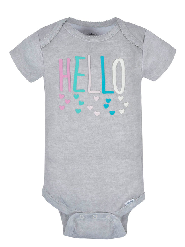 Paquete de 8 pañaleros de manga corta unisex para bebé Gerber, diseño Nubes, de 3 a 6 meses