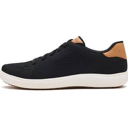 Clarks Women's Nalle Walk Sneaker, Black Knit, 11 Wide