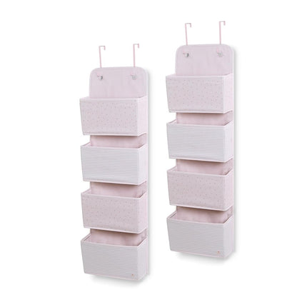 Delta Children GAP babyGap 2-Pack Over the Door Storage Organizer with 4 Pockets, Pink