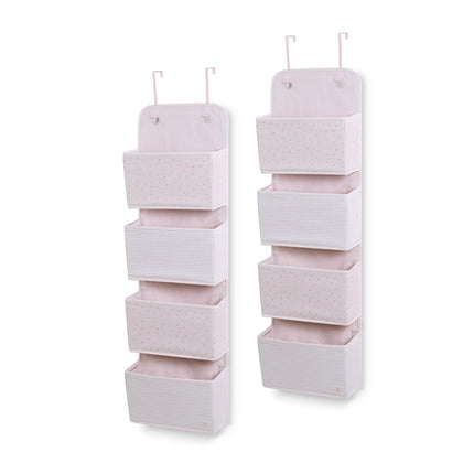 Delta Children GAP babyGap 2-Pack Over the Door Storage Organizer with 4 Pockets, Pink