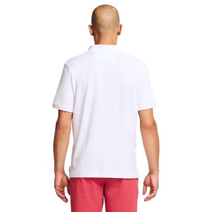 IZOD Men's Short Sleeve Interlock Polo Shirt, Bright White, S
