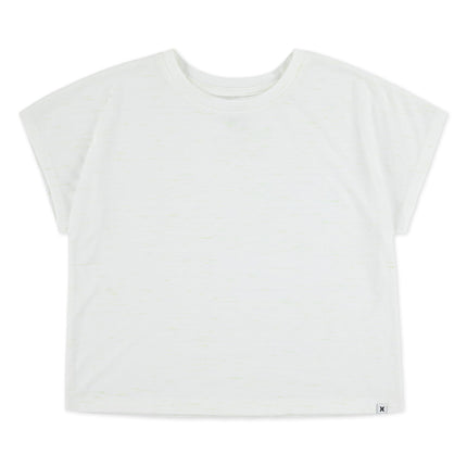 Hurley Girls Soft Knit Basic T-Shirt, Marshmallow,