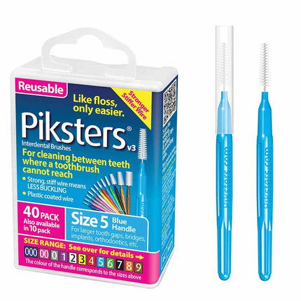 Piksters Interdental Brushes, 40 pk, Size 5, Inter