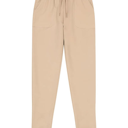 IZOD Girls' School Uniform Performance Jogger, Khaki, 12-14