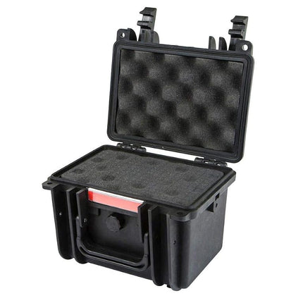 Monoprice 112678 Weatherproof/Shockproof Hard Case - Black IP67 level dust and water protection up to 1 meter depth with Customizable Foam, 8.5" x 7.1" x 4"