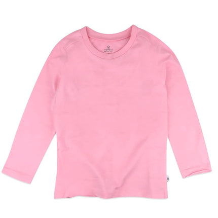 HonestBaby Unisex Baby Multipack Long Sleeve T-Shirts Tee 100% Organic Cotton, Rainbow Pinks, 6-9 Months