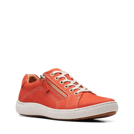 Clarks Women's Nalle Lace Sneaker, Grenadine Nubuc