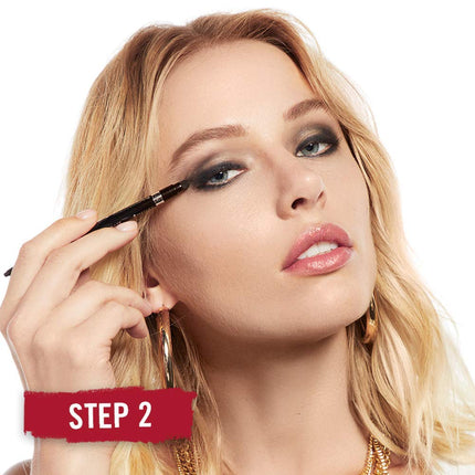 Rimmel Exaggerate Eye Definer, Blackest Black, 1 Count, Waterproof Long Lasting Easy Twist Up Self-Sharpening Eye Color Pencil