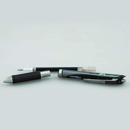 EnerGel XM rétractable, pointe de 1,0 mm, encre noire, paquet de 12 stylos