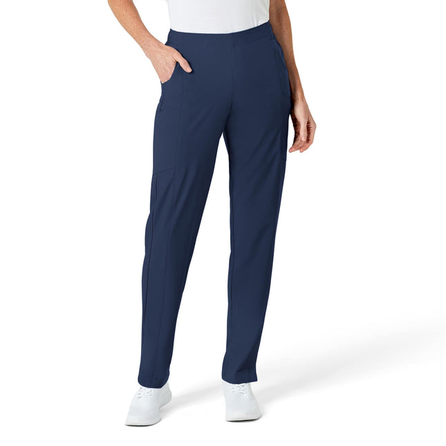 WonderWink 5155PNAVYLGP W123 Women's Flat Front Do