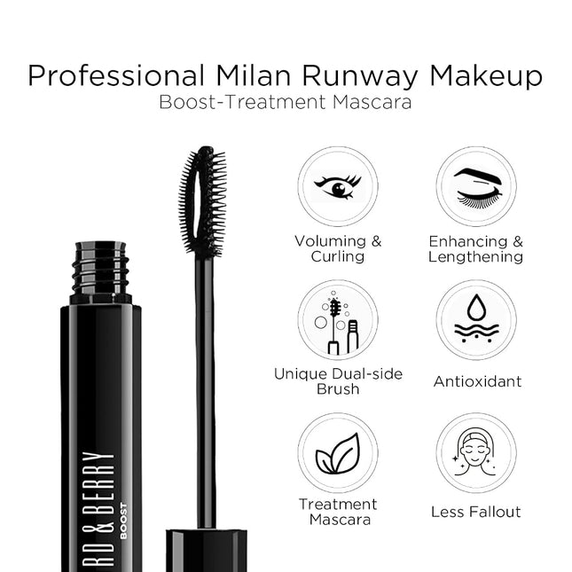 Lord & Berry BOOST Treatment MasCare for Stronger & Healthier Lashes Promotes Growth Adding Length & Thickness Keeping Lashes Soft, Black