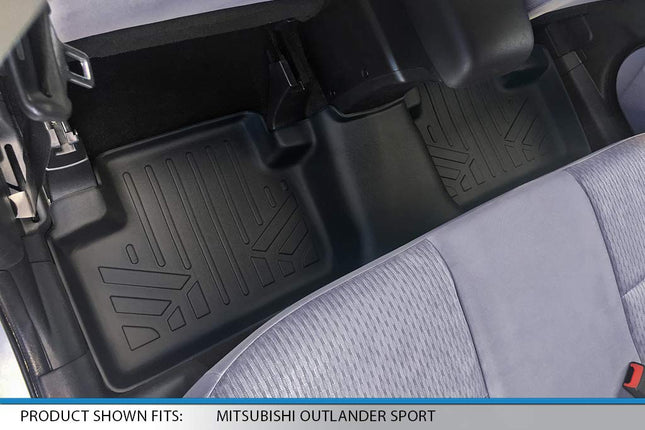 MAXLINER Car Mats, Floor Mats 2nd Row Liner Black for 2011-2022 Mitsubishi Outlander Sport