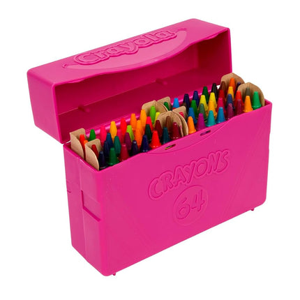 Crayola 64 Count Crayons, with Limited Edition Colors & Plastic Case, Coloring Set, Gift for Kids Ages 3 & Up