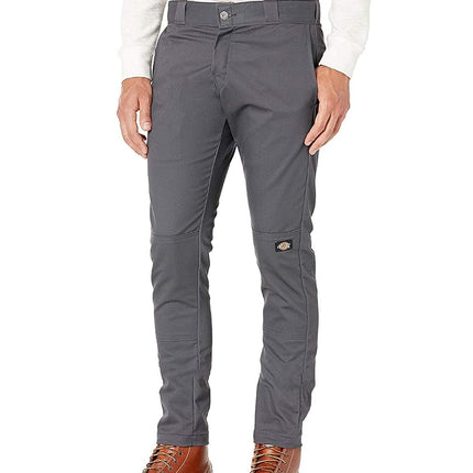 Dickies Men's Skinny-Straight Double Knee Work Pant, Charcoal, 42W x 30L