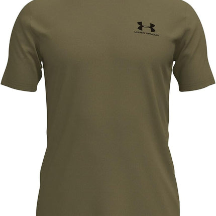 Under Armour Mens Left Chest Logo T-Shirt - Green/Black/Black - SM