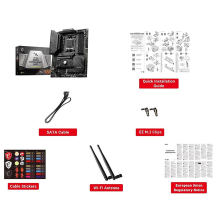 MSI MAG B650 Tomahawk WiFi Gaming Motherboard (AMD AM5, ATX, DDR5, PCIe 4.0, M.2, SATA 6Gb/s, USB 3.2 Gen 2, HDMI/DP, Wi-Fi 6E, AMD Ryzen 7000 Series Desktop Processors)