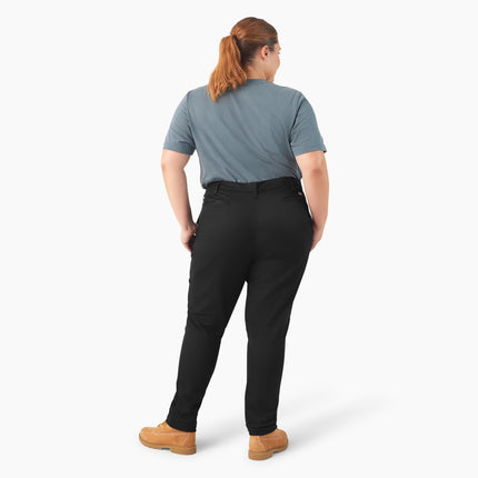 Dickies Womens Super Flex Twill Pant - Skinny, Black, 32
