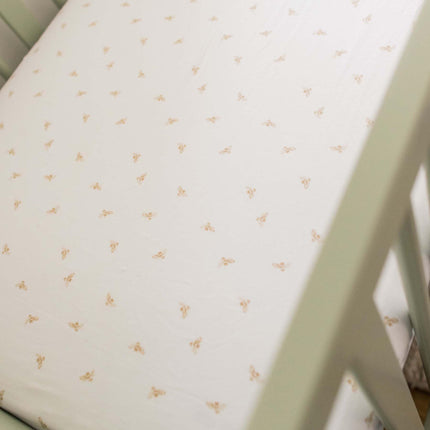 Burts Bees Baby Solid Fitted Crib Sheet Organic Cotton BEESNUG - Fits Unisex Standard Bed and Toddler Mattress, Infant Essentials, 28 x 52 x 5.5 Inch