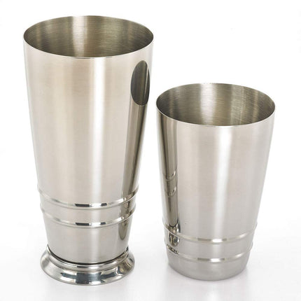 Barfly Cocktail Tin, Set (18 oz and 28 oz), Stainless Steel w/Embossed Ribs